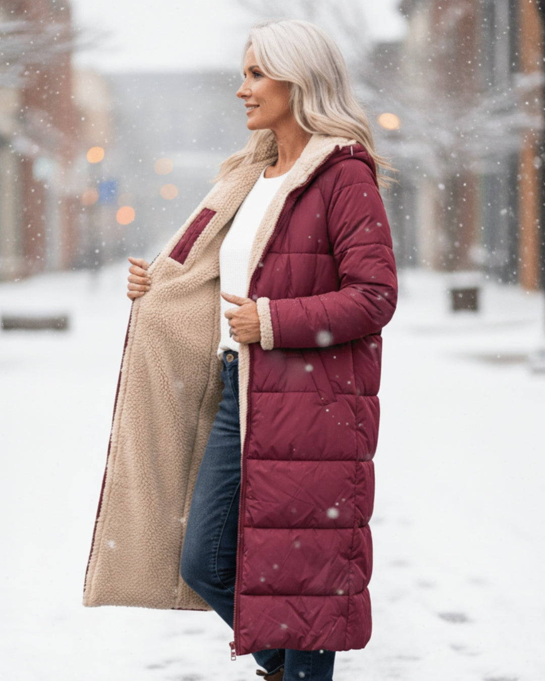 Elegant tailored insulated coat for women | Eleanor -24