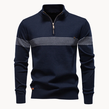Classic relaxed ribbed jumper for men | Durham -1