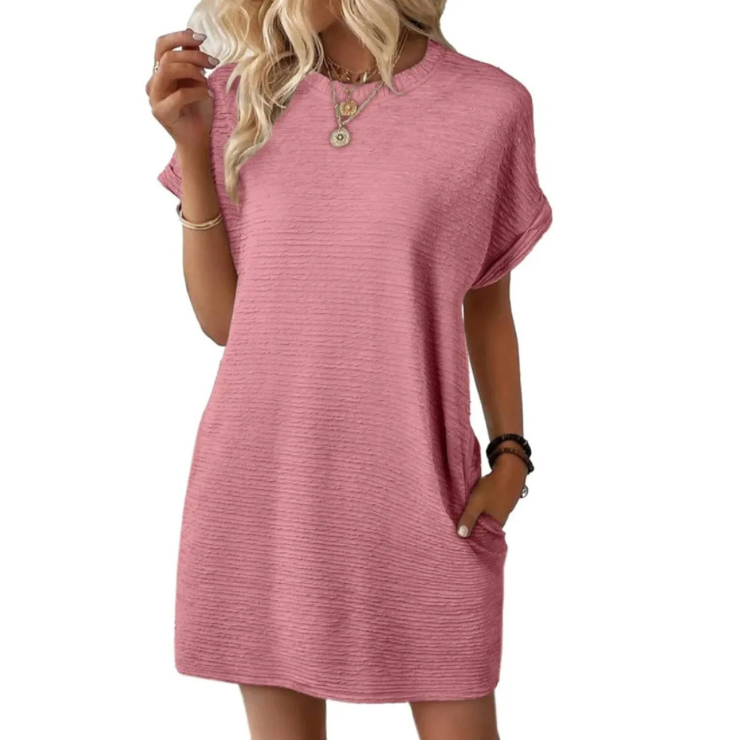 Elegant flowy relaxed dress for women | Evasha -2