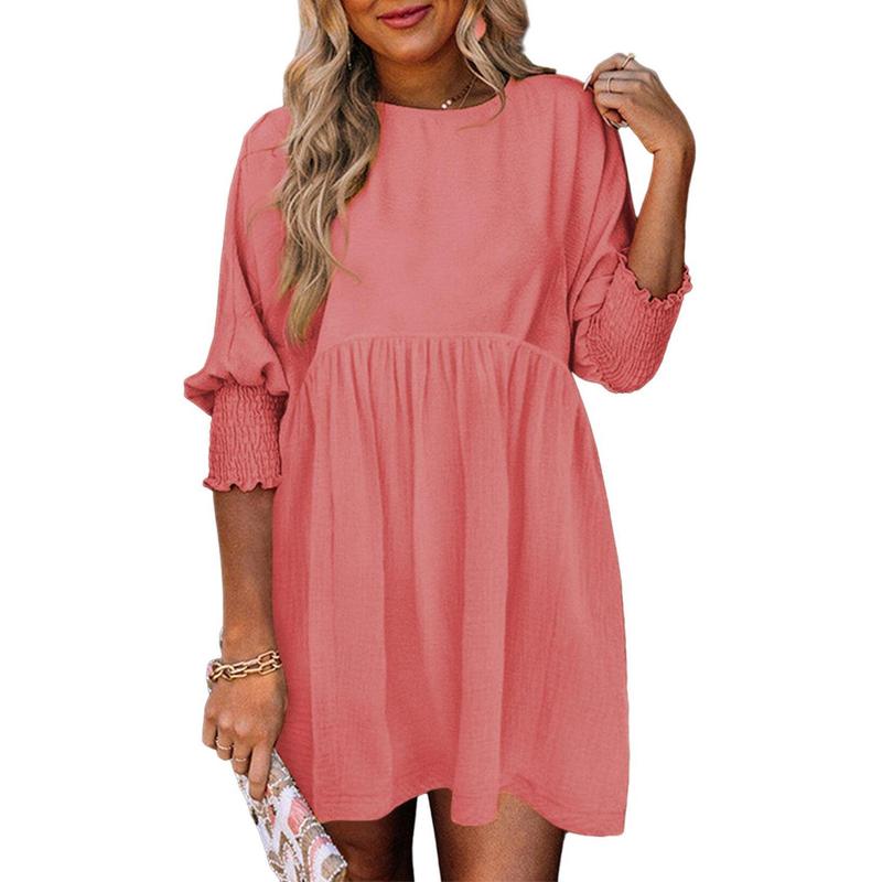 Classic elegant relaxed mini dress for women | MIRASOL -13