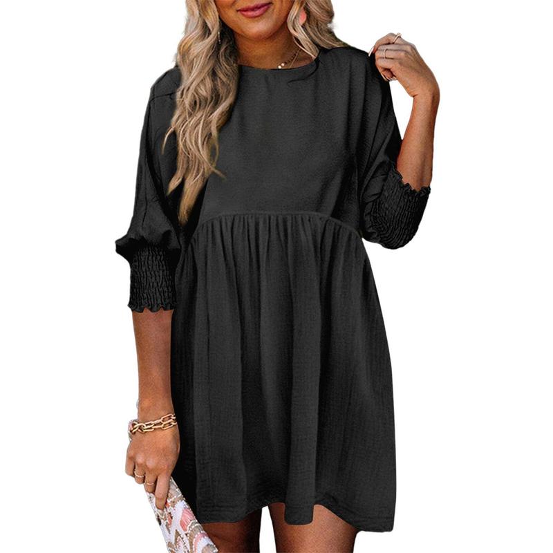 Classic elegant relaxed mini dress for women | MIRASOL -1