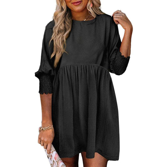 Classic elegant relaxed mini dress for women | MIRASOL -1
