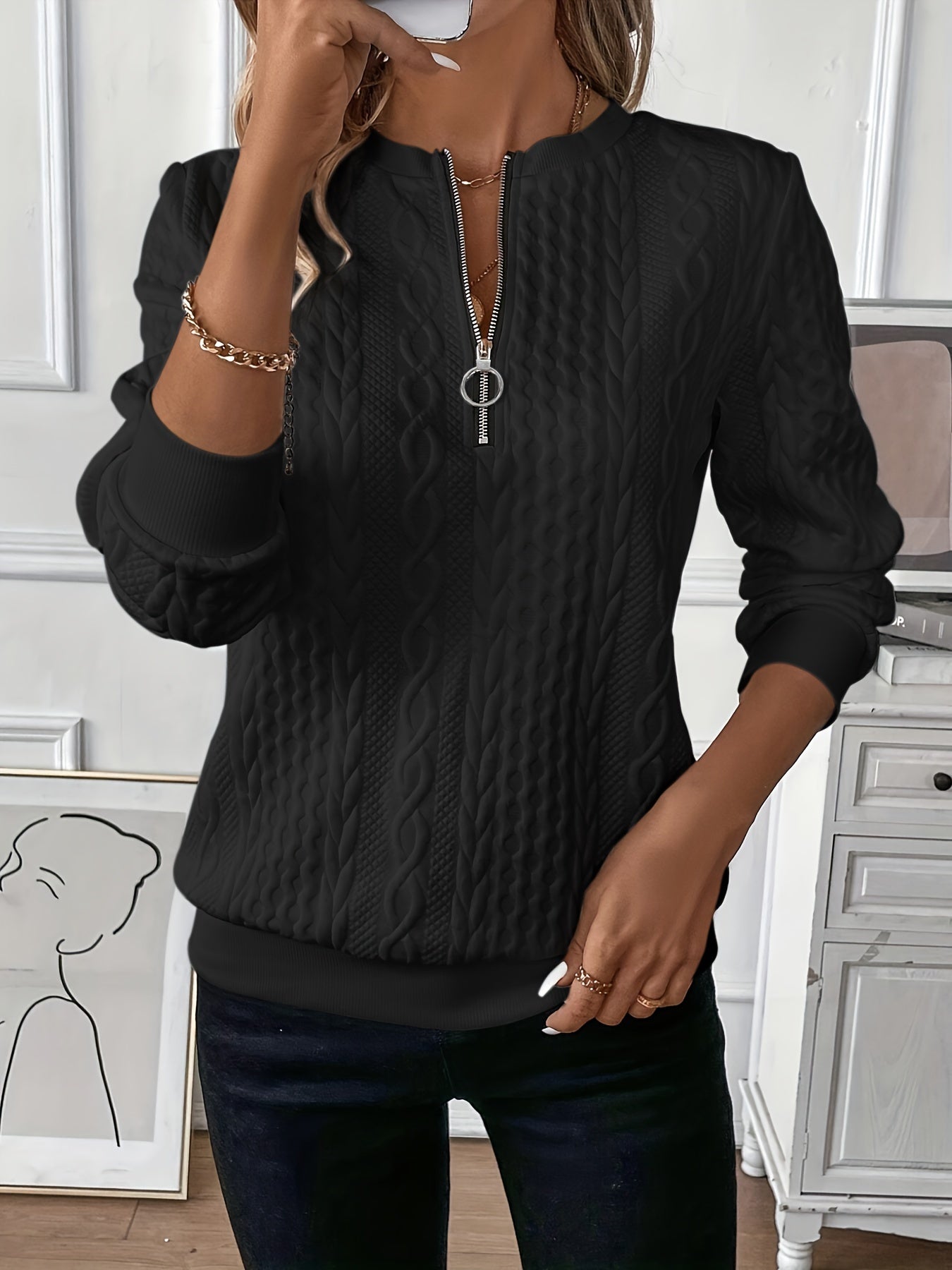 Classic relaxed knit jumper for women | Amy -23