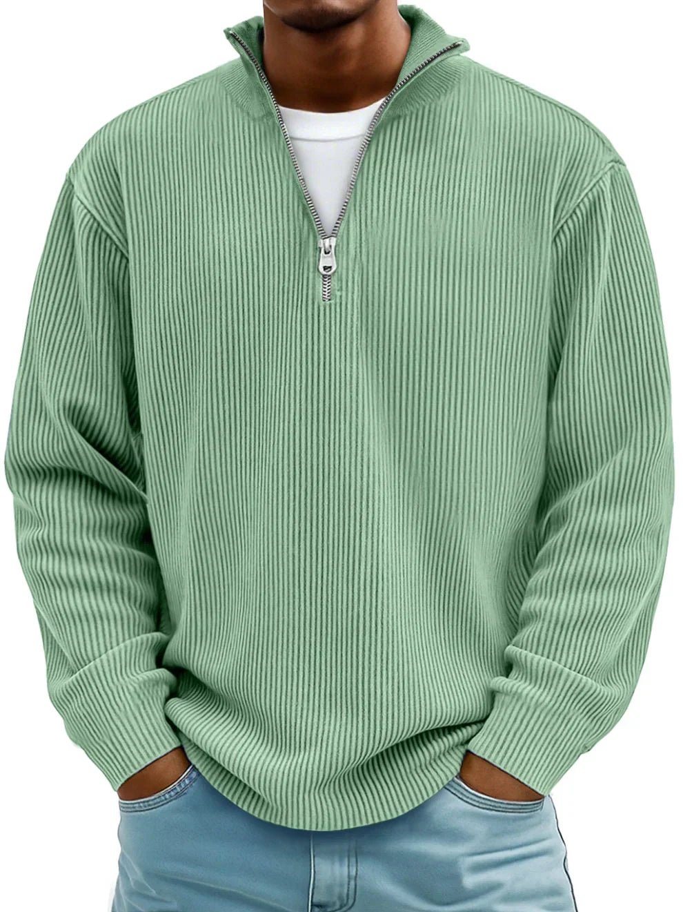 Classic cosy relaxed jumper for men | Calixto -8