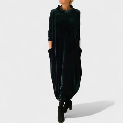 Elegant feminine everyday midi dress for women | Marisandra -1
