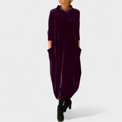 Elegant feminine everyday midi dress for women | Marisandra -2