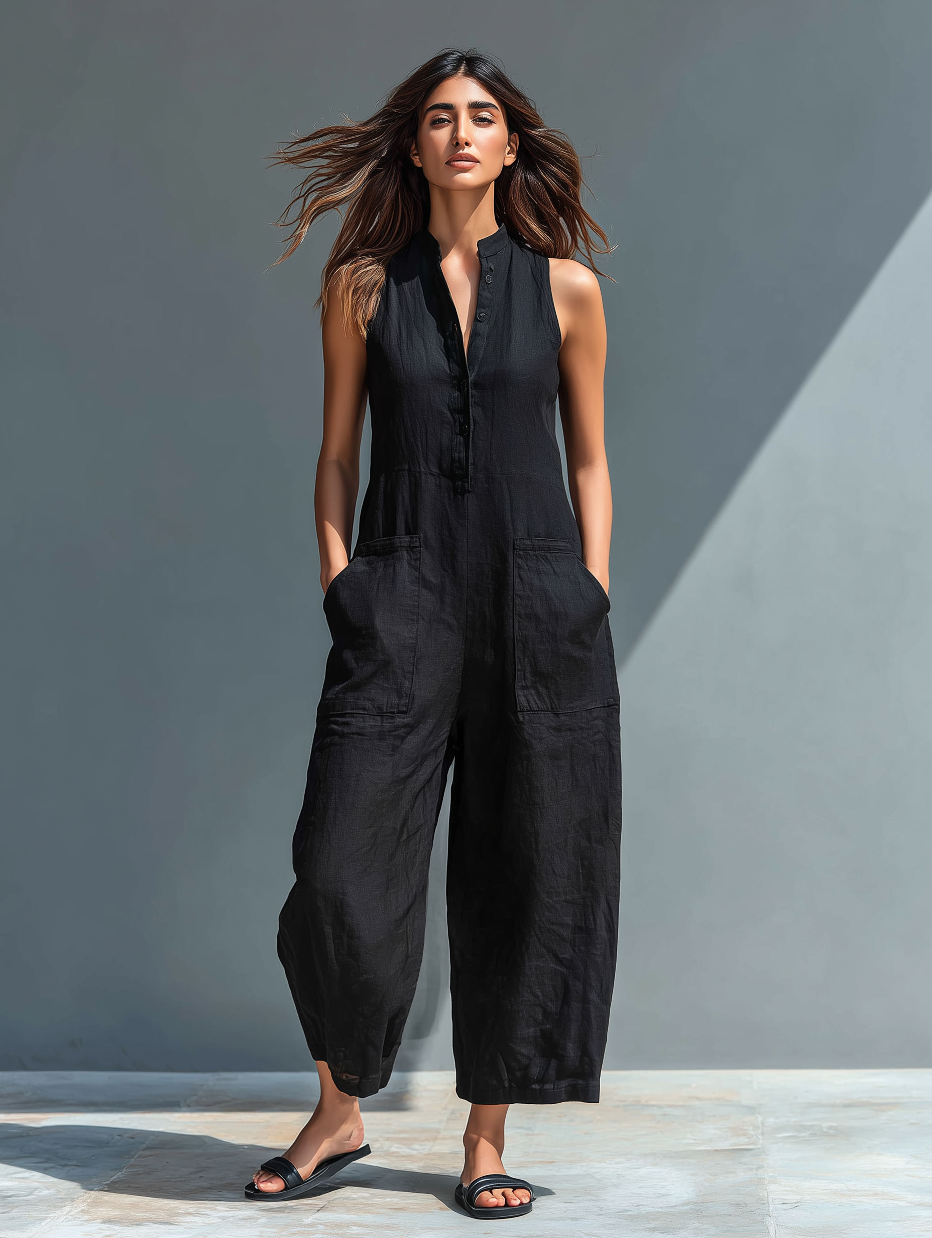 Elegant feminine relaxed jumpsuit for women -10