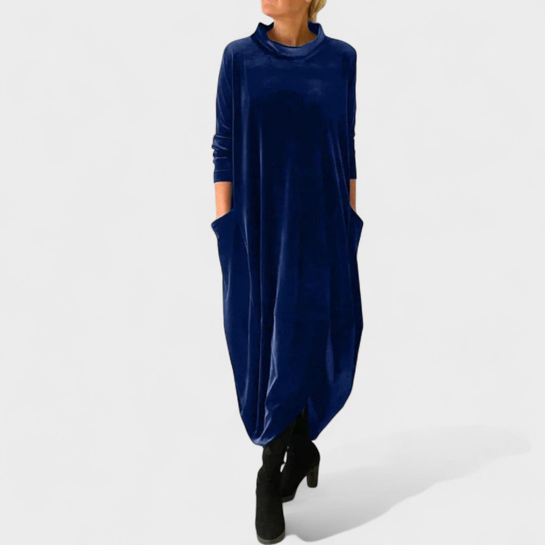 Elegant feminine everyday midi dress for women | Marisandra -4