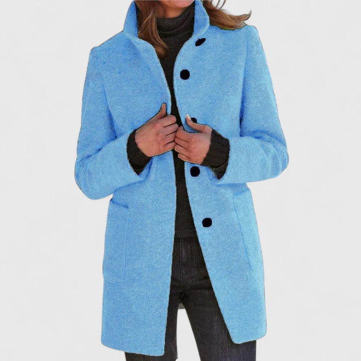 Classic tailored insulated coat for women | Loraviennea -4
