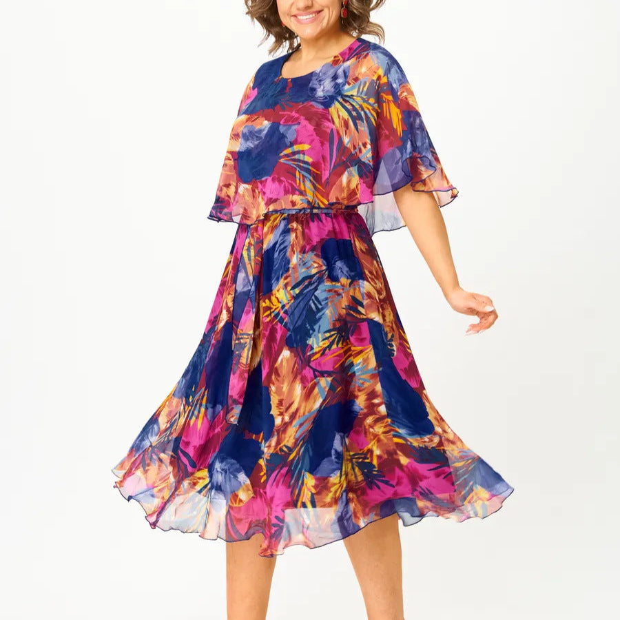 Classic elegant flowy dress for women | Barbara -3