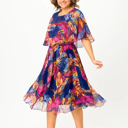 Classic elegant flowy dress for women | Barbara -3
