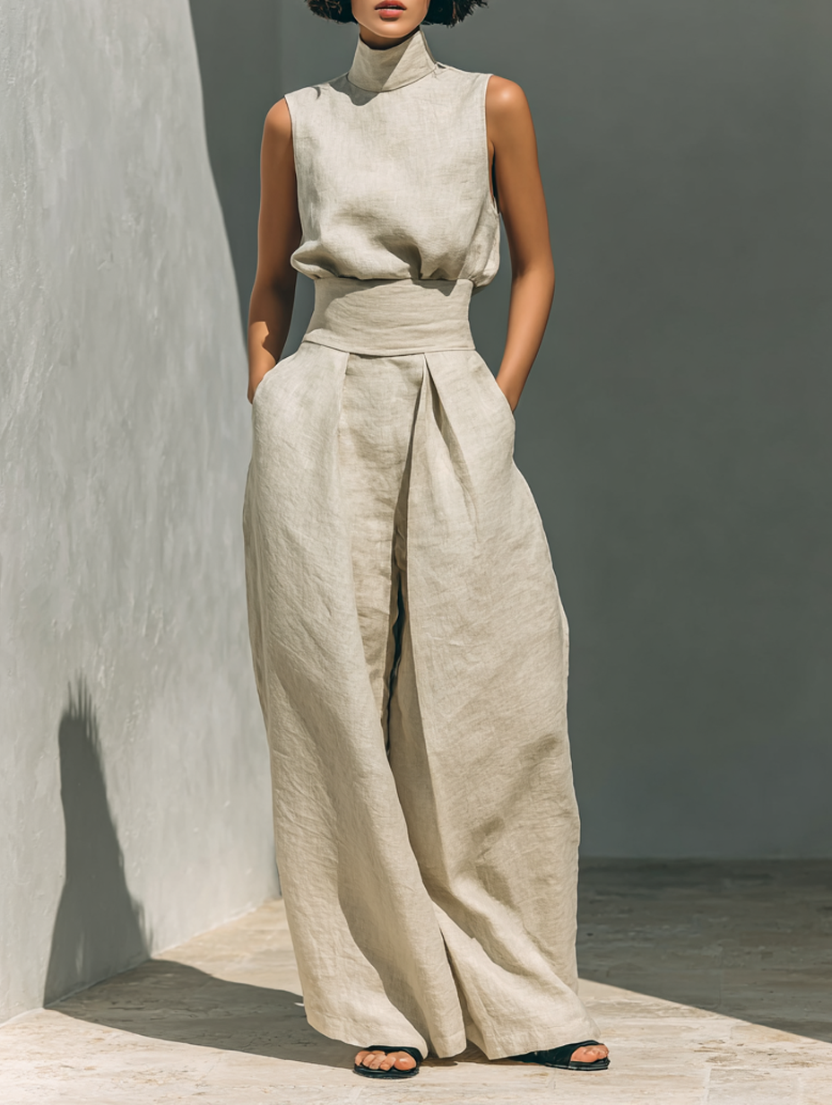 Smart tailored relaxed trousers for women -1