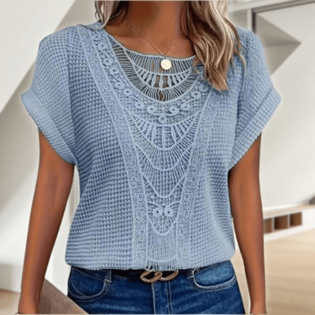 Refined everyday relaxed top for women | Simone -6