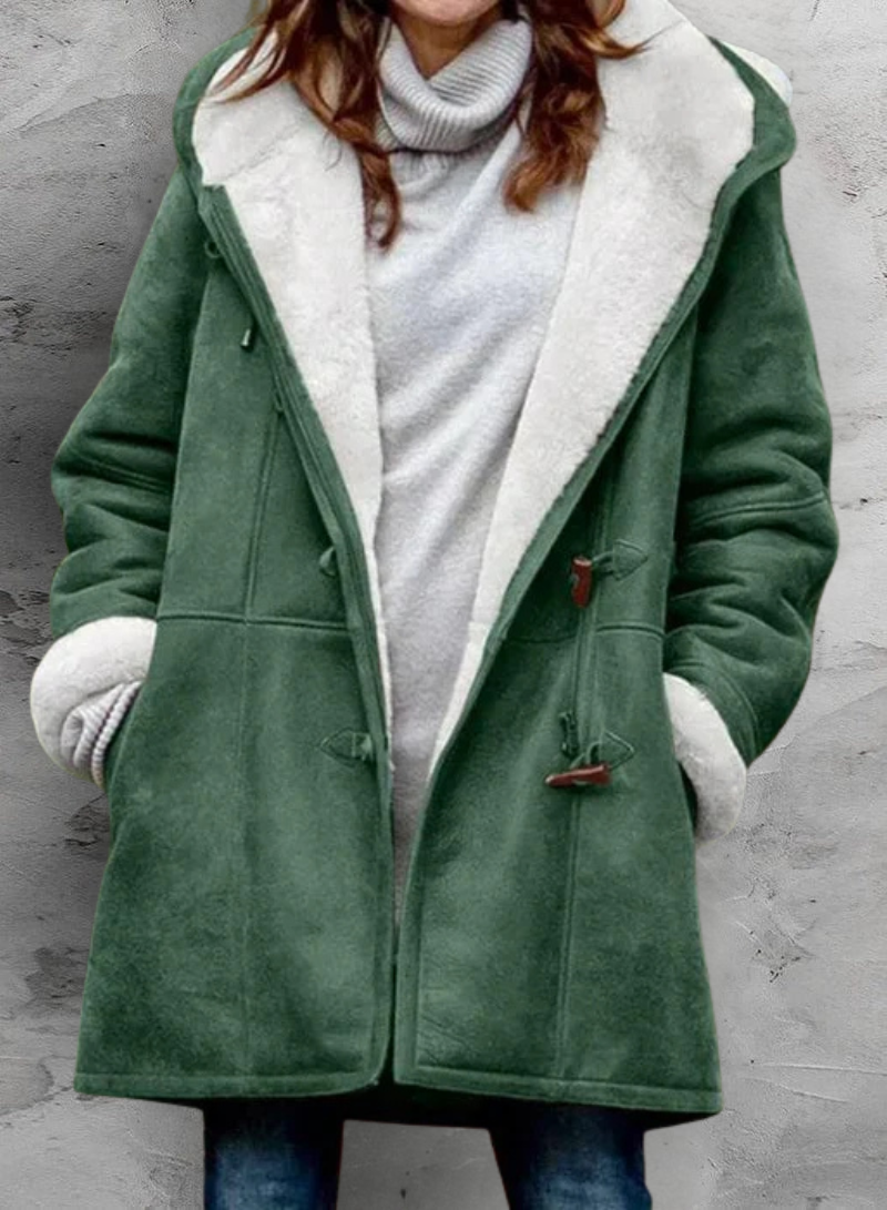 Elegant warm insulated coat for women | Arwelyn -10