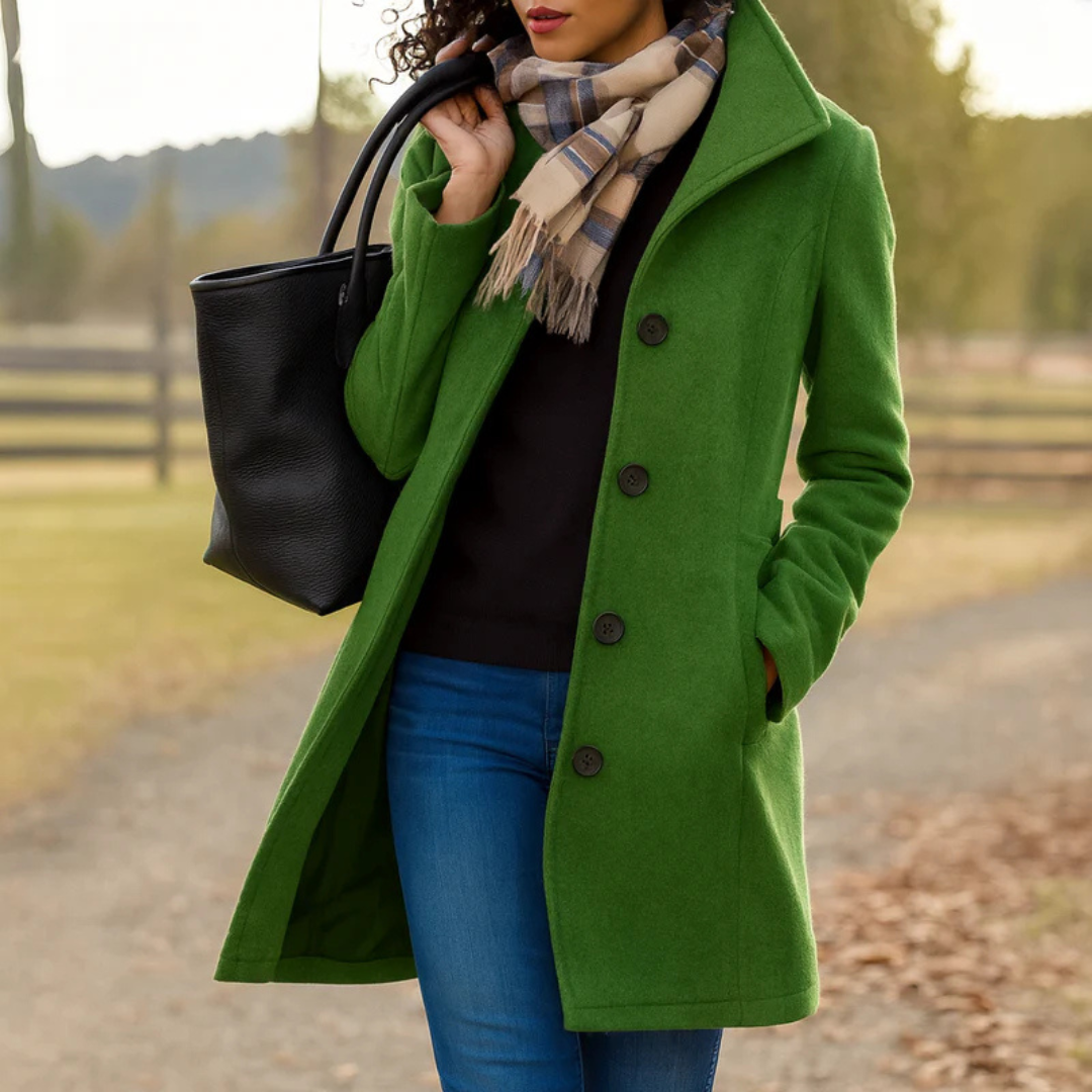 Classic elegant insulated coat for women | Serena -6
