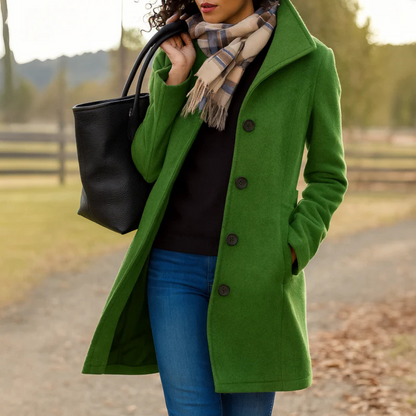 Classic elegant insulated coat for women | Serena -6