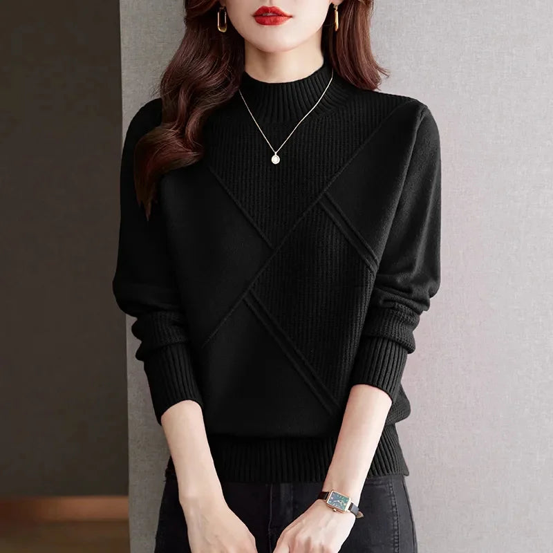 Cosy knit ribbed jumper for women | Everett -7