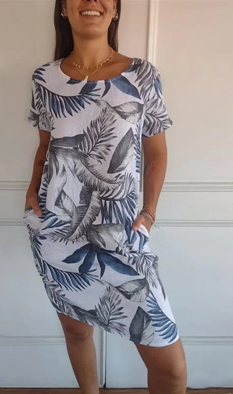 Flowy everyday relaxed dress for women | Soraya -4