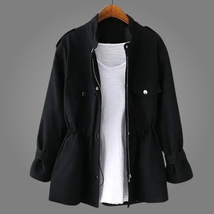 Classic refined longline overcoat for women | Amélie -7
