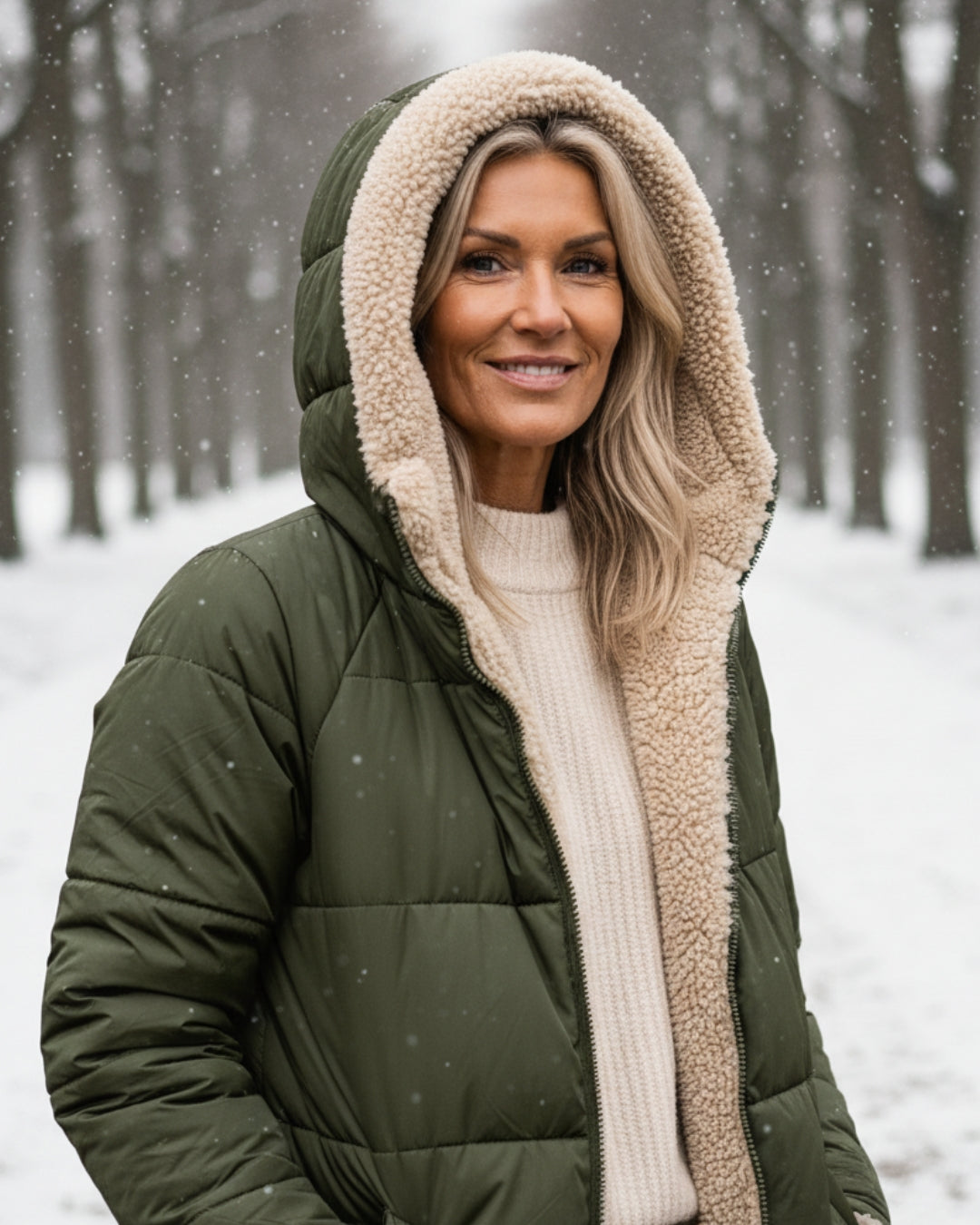 Elegant tailored insulated coat for women | Eleanor -8