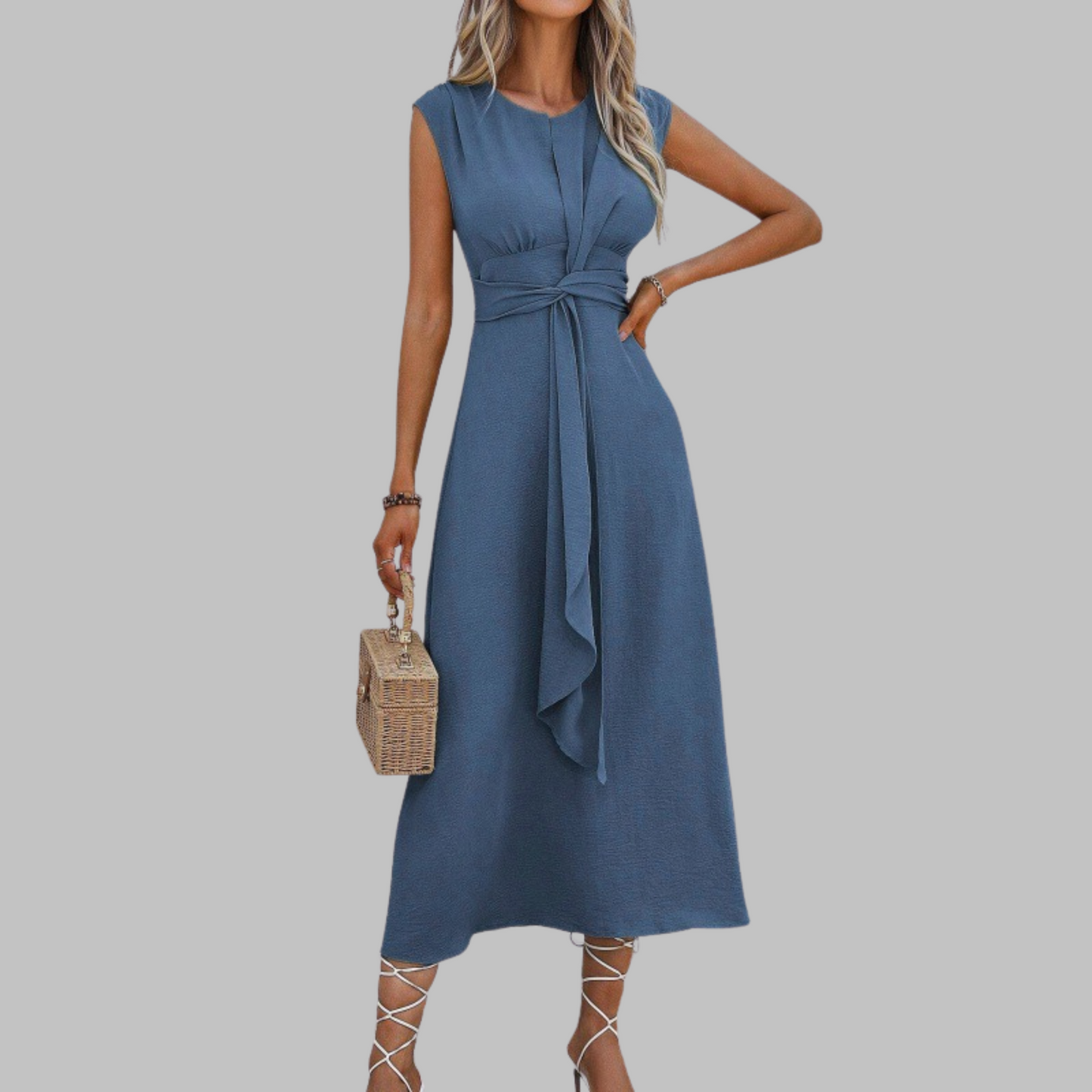 Classic everyday relaxed maxi dress for women | Reese -1