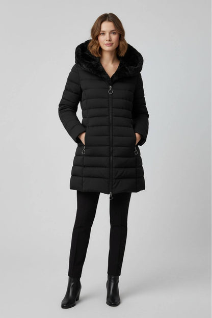 Warm lightweight quilted puffer jacket for women | Caurelle -3