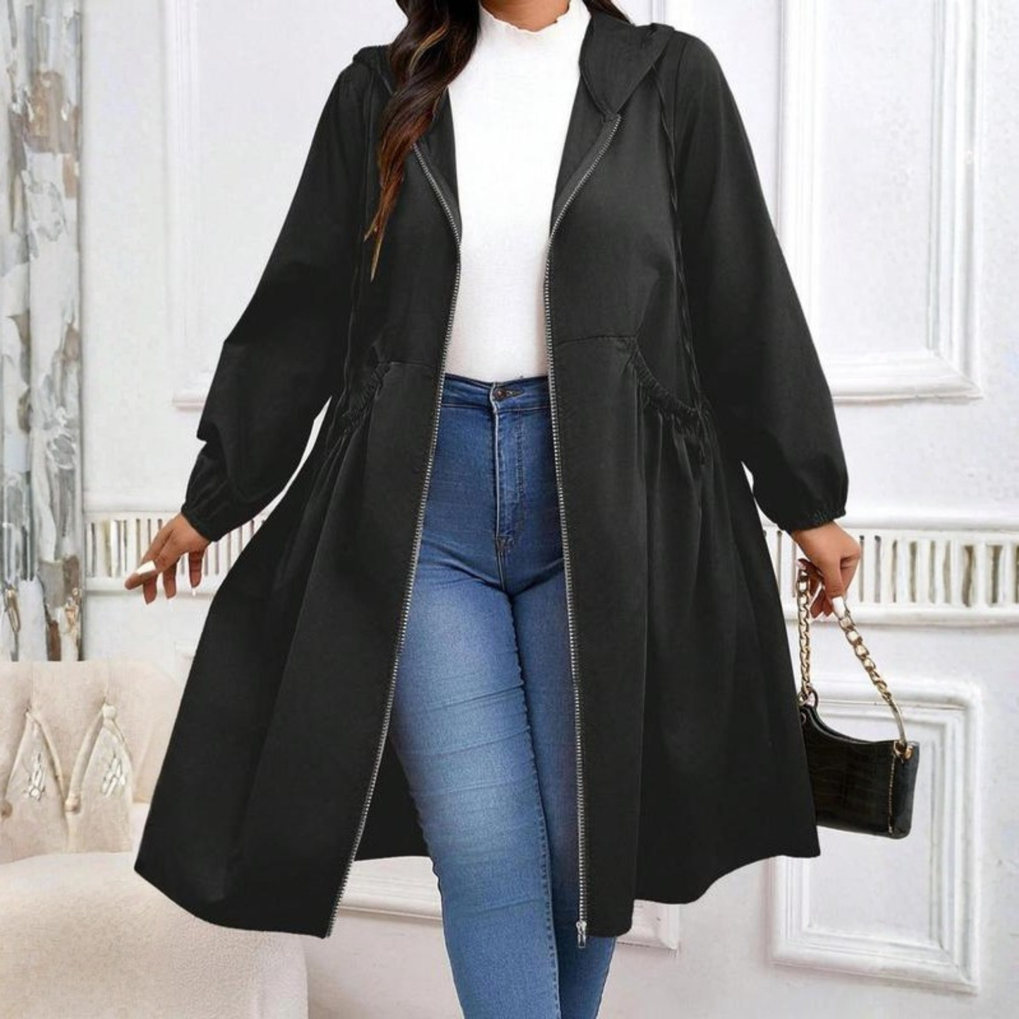 Elegant warm insulated coat for women | Avril -1