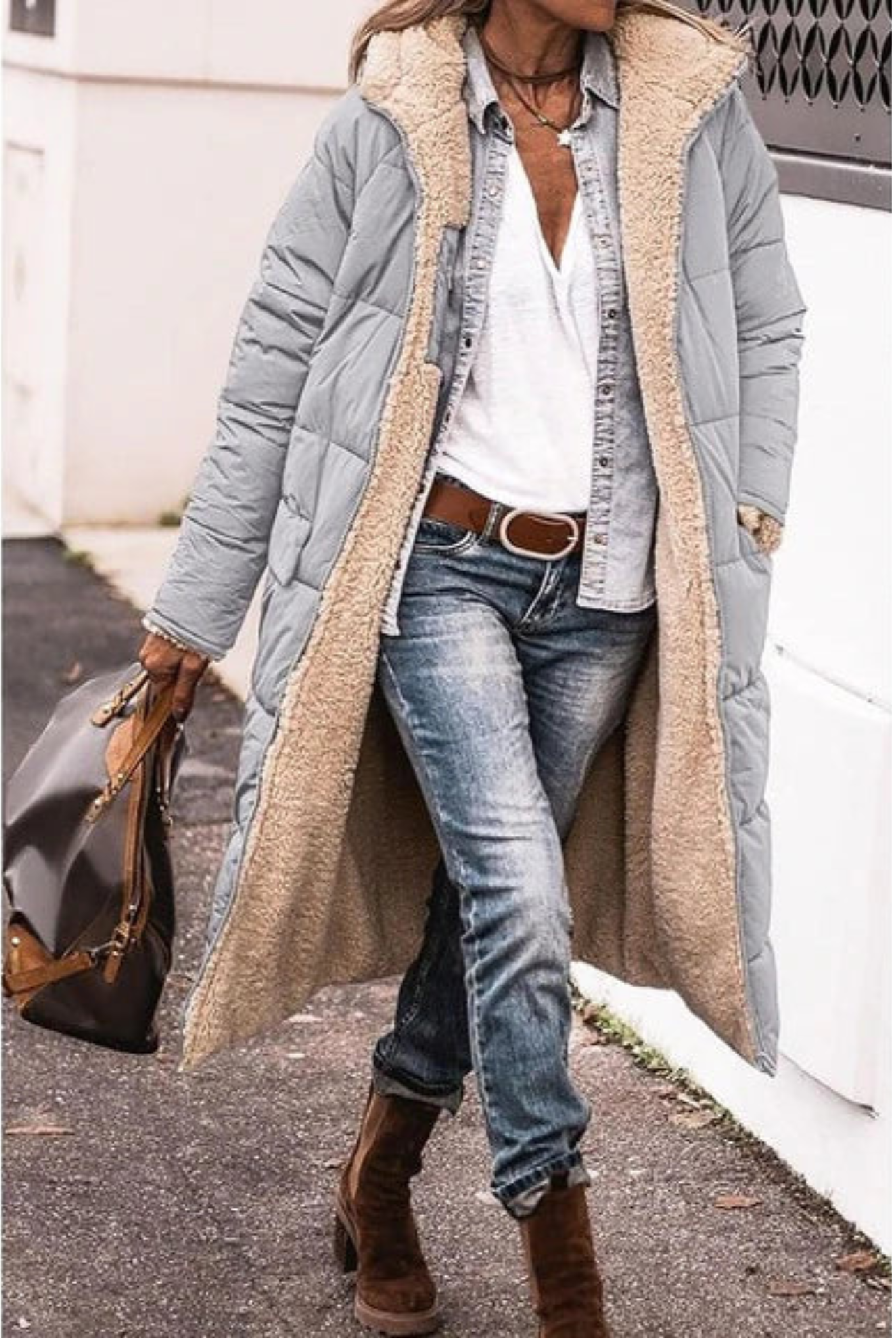 Elegant tailored insulated coat for women | Sasha -13