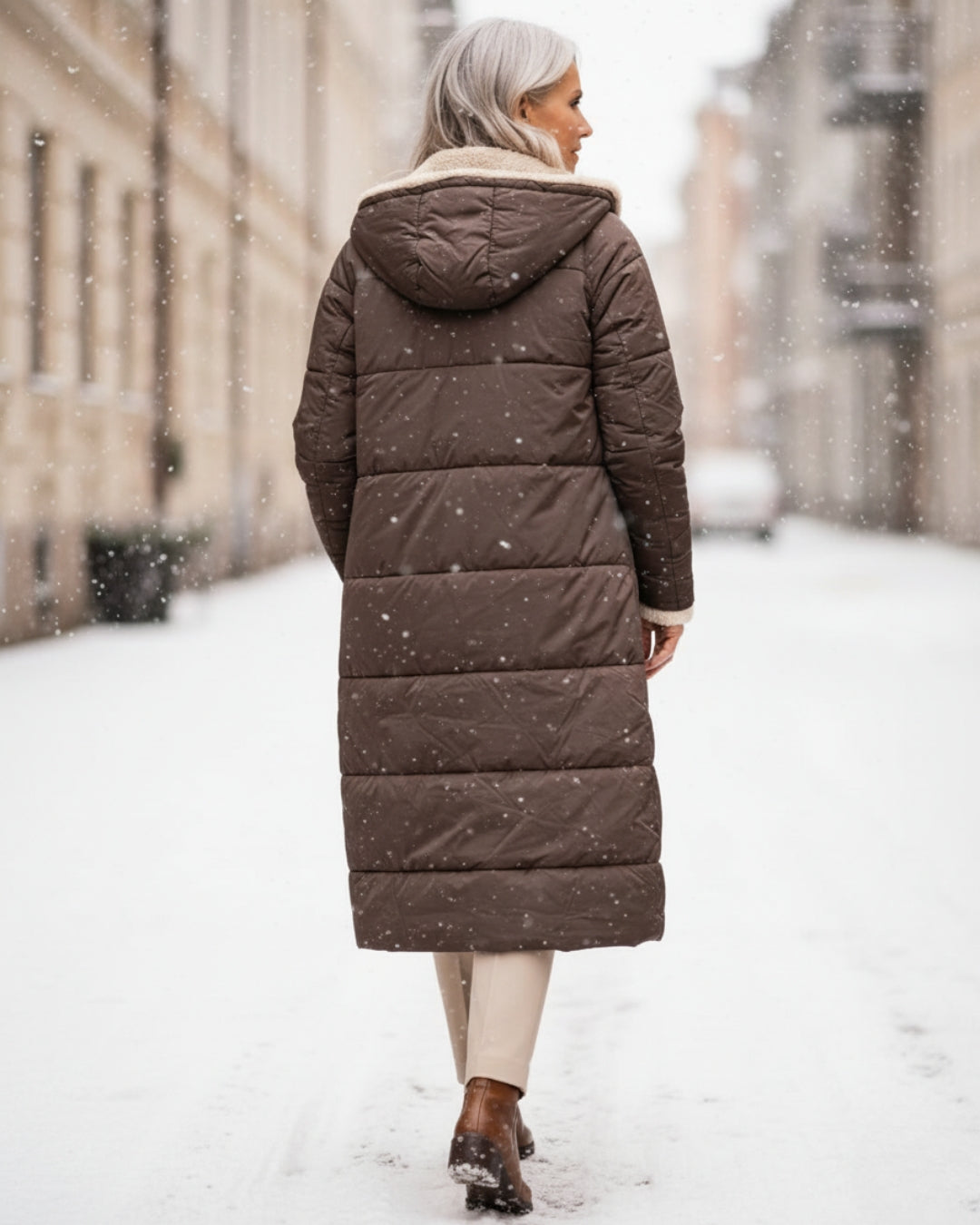 Elegant tailored insulated coat for women | Eleanor -5