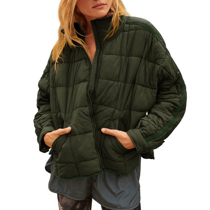 Warm lightweight quilted puffer jacket for women | APRIL -3