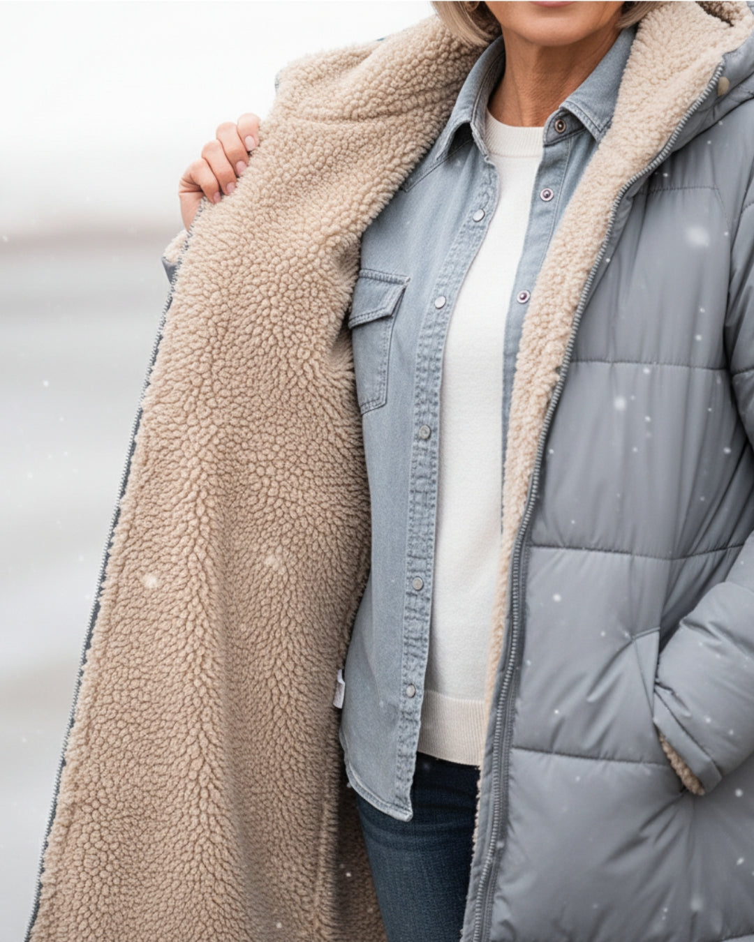 Elegant tailored insulated coat for women | Eleanor -16