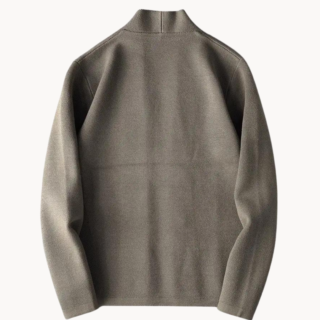 Longline knit ribbed cardigan for men | Belmont -2