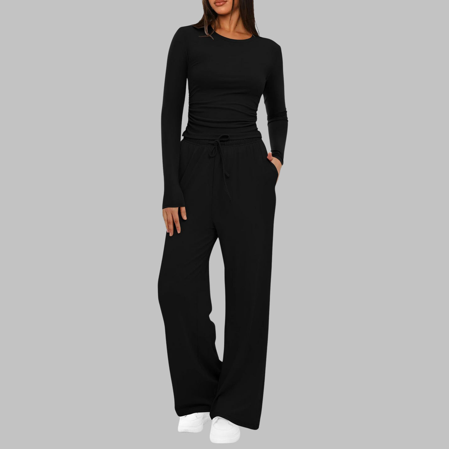 Classic smart relaxed trousers for women | Belle -8