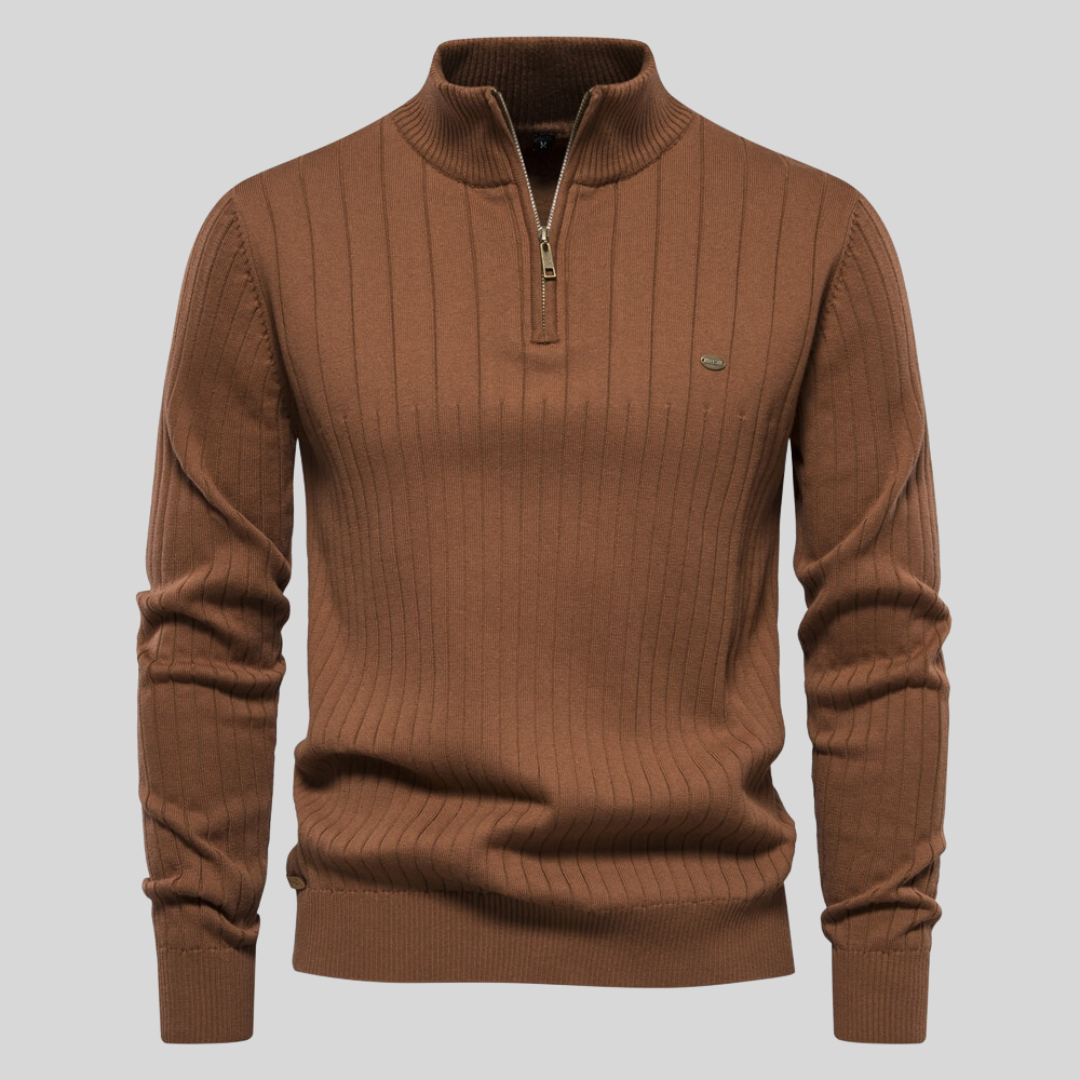 Cosy knit ribbed jumper for men | Zyric -11