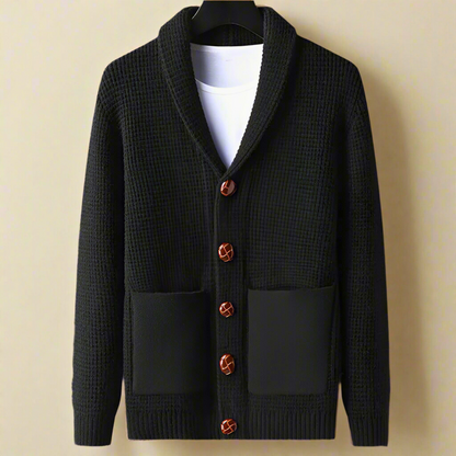Classic longline knit cardigan for men | Alexander Matthew -8
