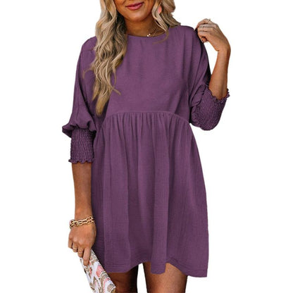 Classic elegant relaxed mini dress for women | MIRASOL -3