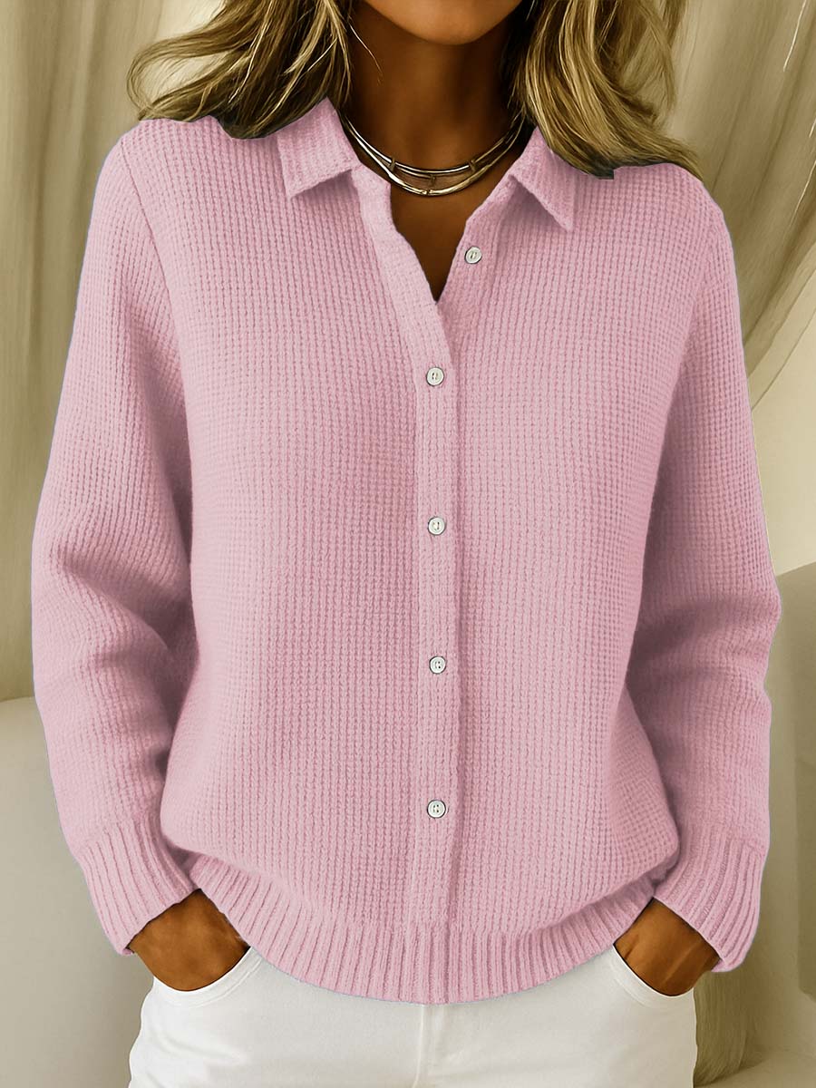 Classic knit ribbed cardigan for women | Seraphine -4