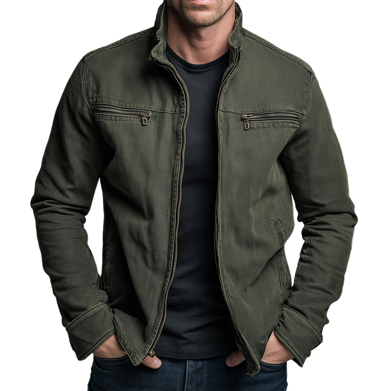 Refined lightweight relaxed jacket for men | Denvera -1
