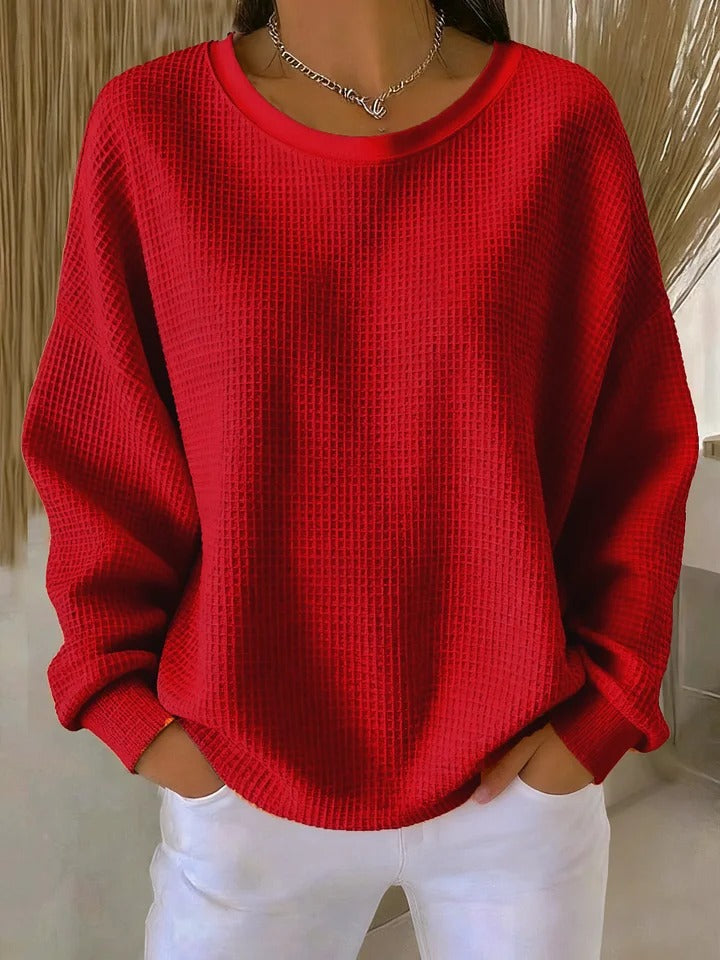 Classic cosy ribbed jumper for women | Nora -4