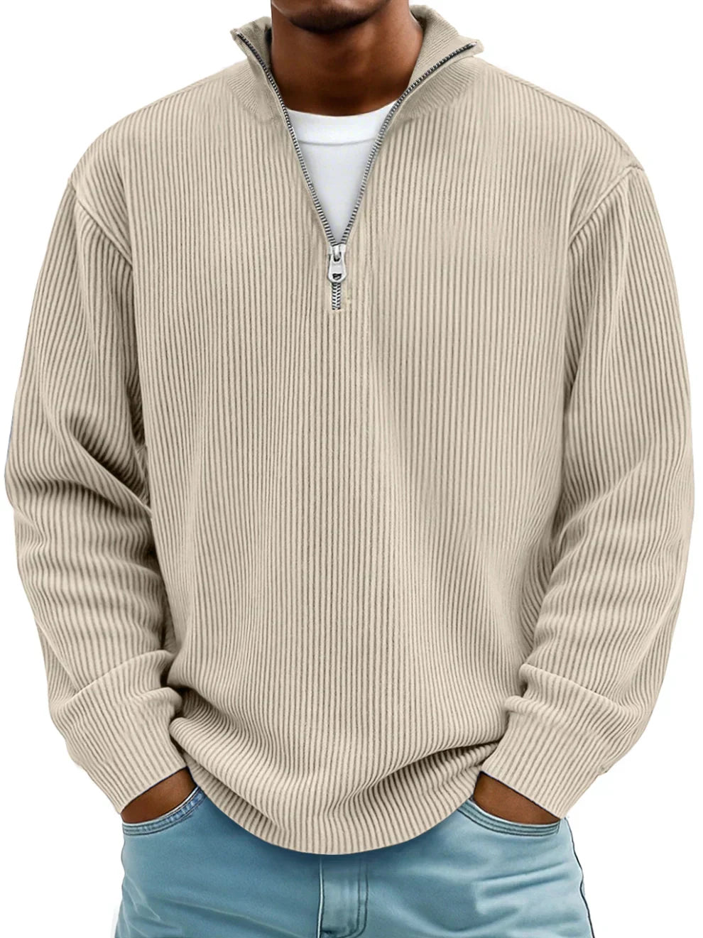 Classic cosy relaxed jumper for men | Calixto -7