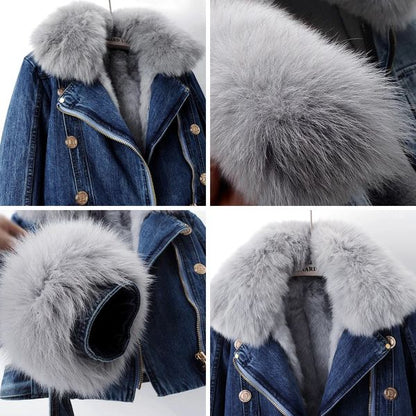 Cosy warm relaxed faux fur jacket for women | Phylicia -3