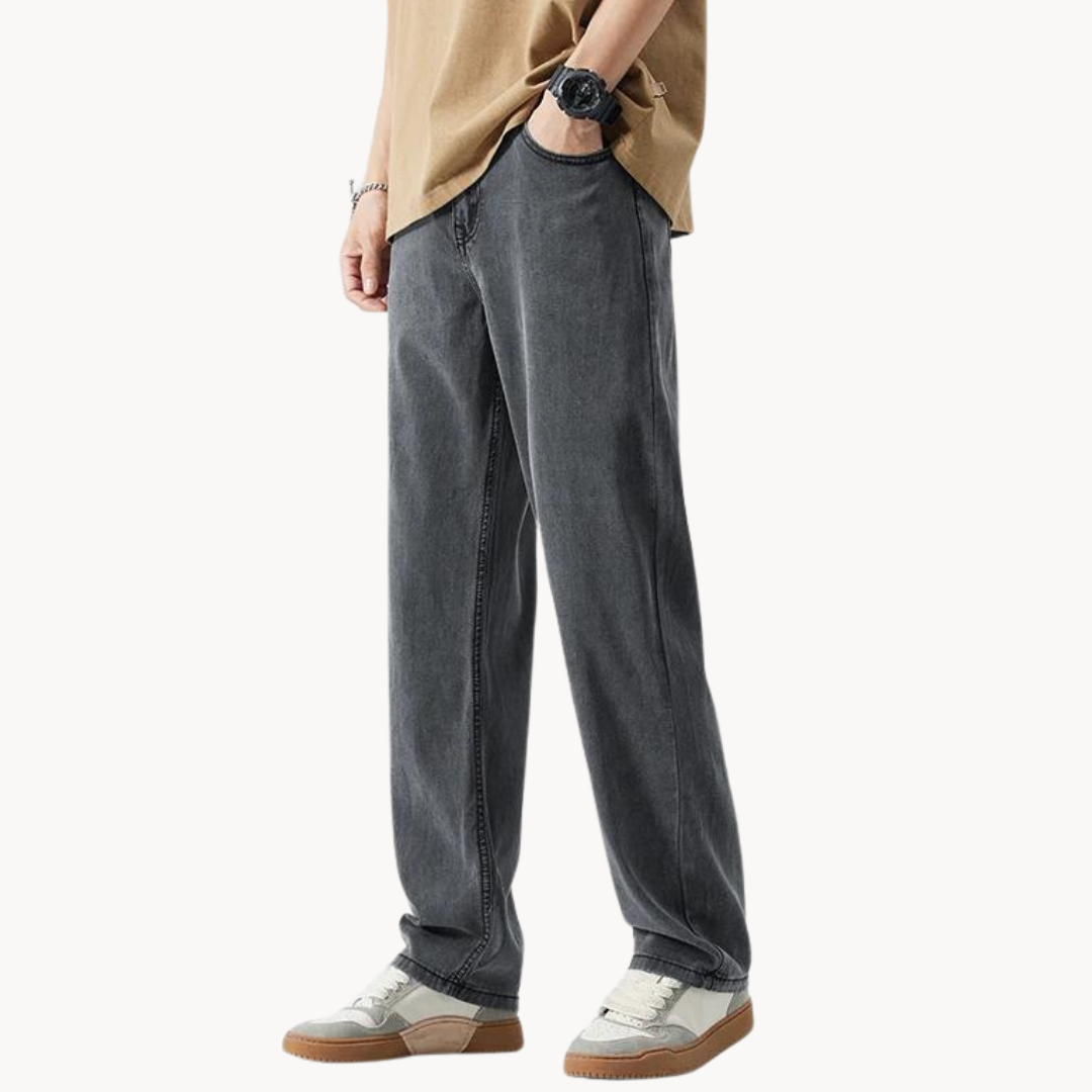 Classic tailored relaxed trousers for men -12