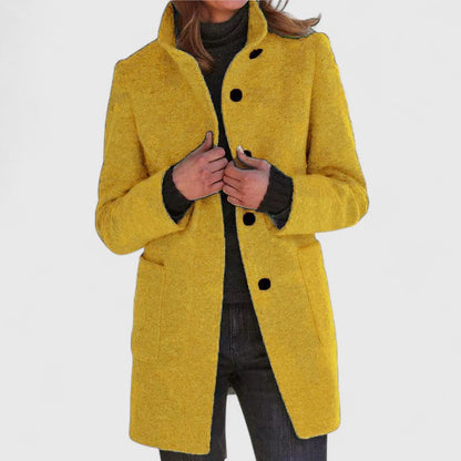 Classic tailored insulated coat for women | Loraviennea -5