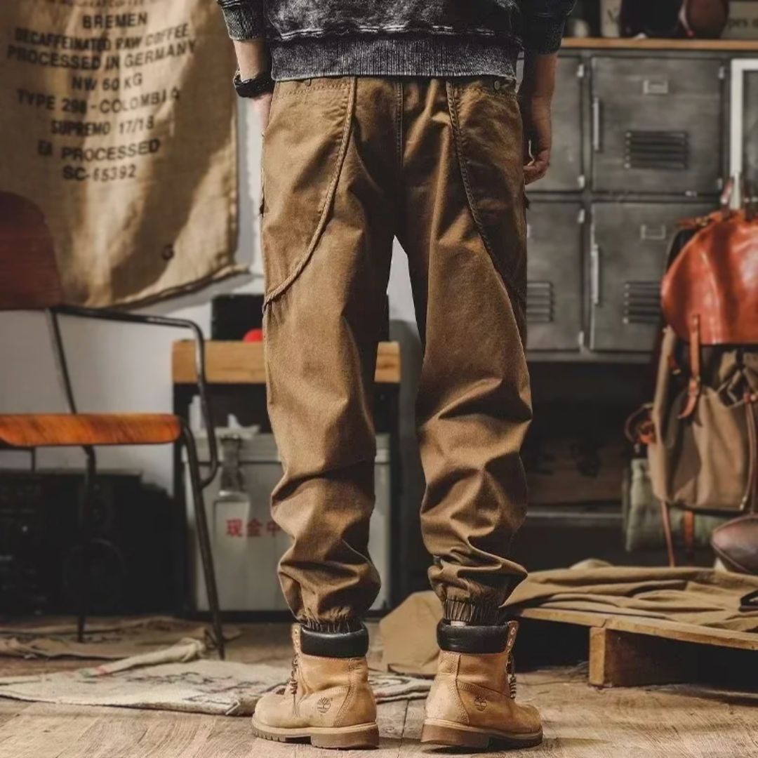 Classic utility relaxed cargo trousers for men | Aaron -1