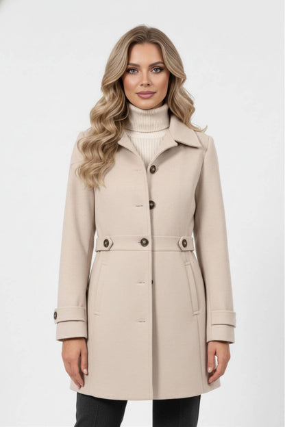 Classic elegant insulated coat for women | Caurelle -4