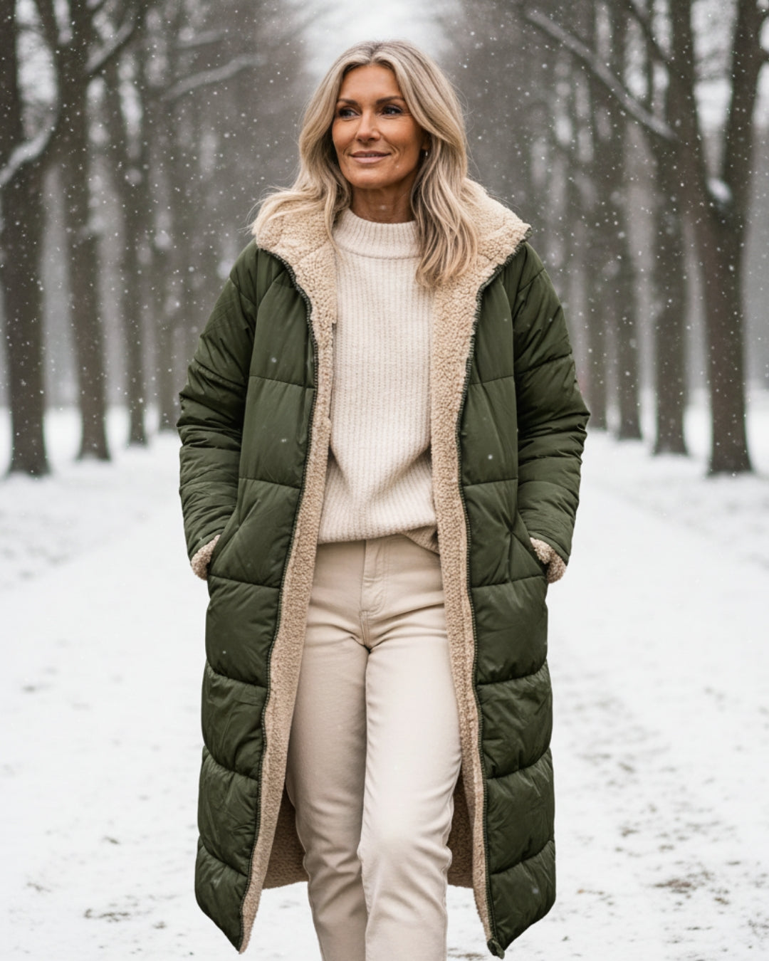 Elegant tailored insulated coat for women | Eleanor -6