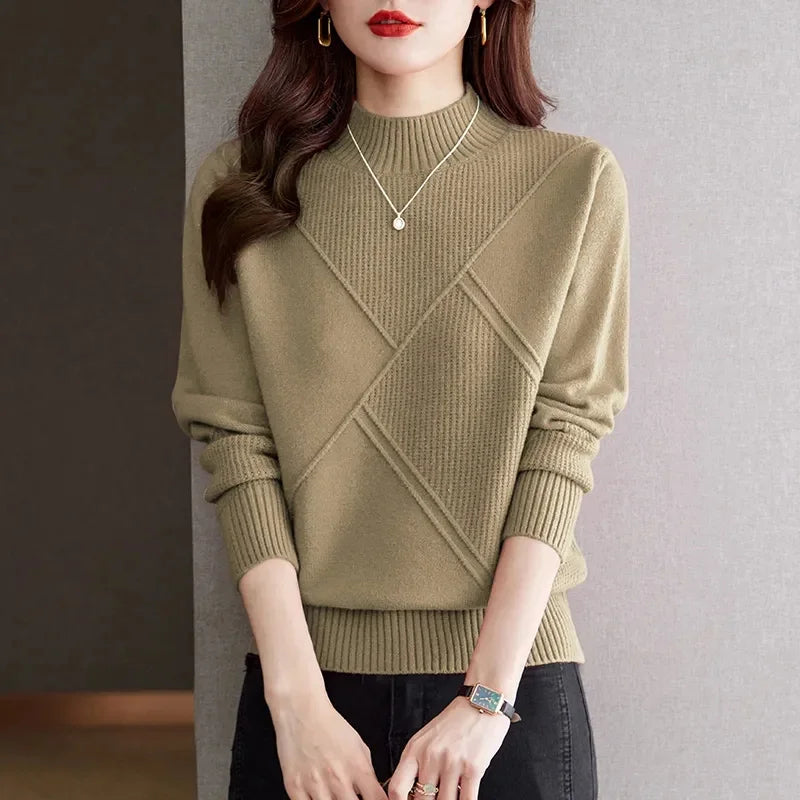 Cosy knit ribbed jumper for women | Everett -2