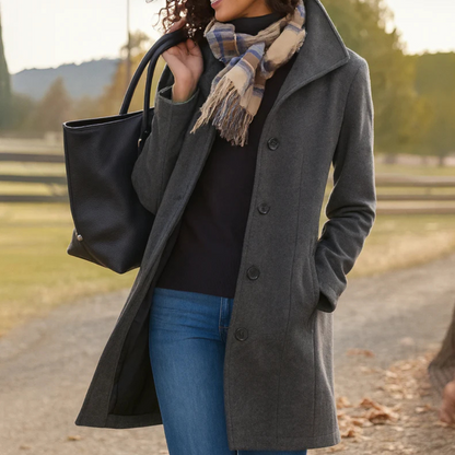 Classic elegant insulated coat for women | Serena -2