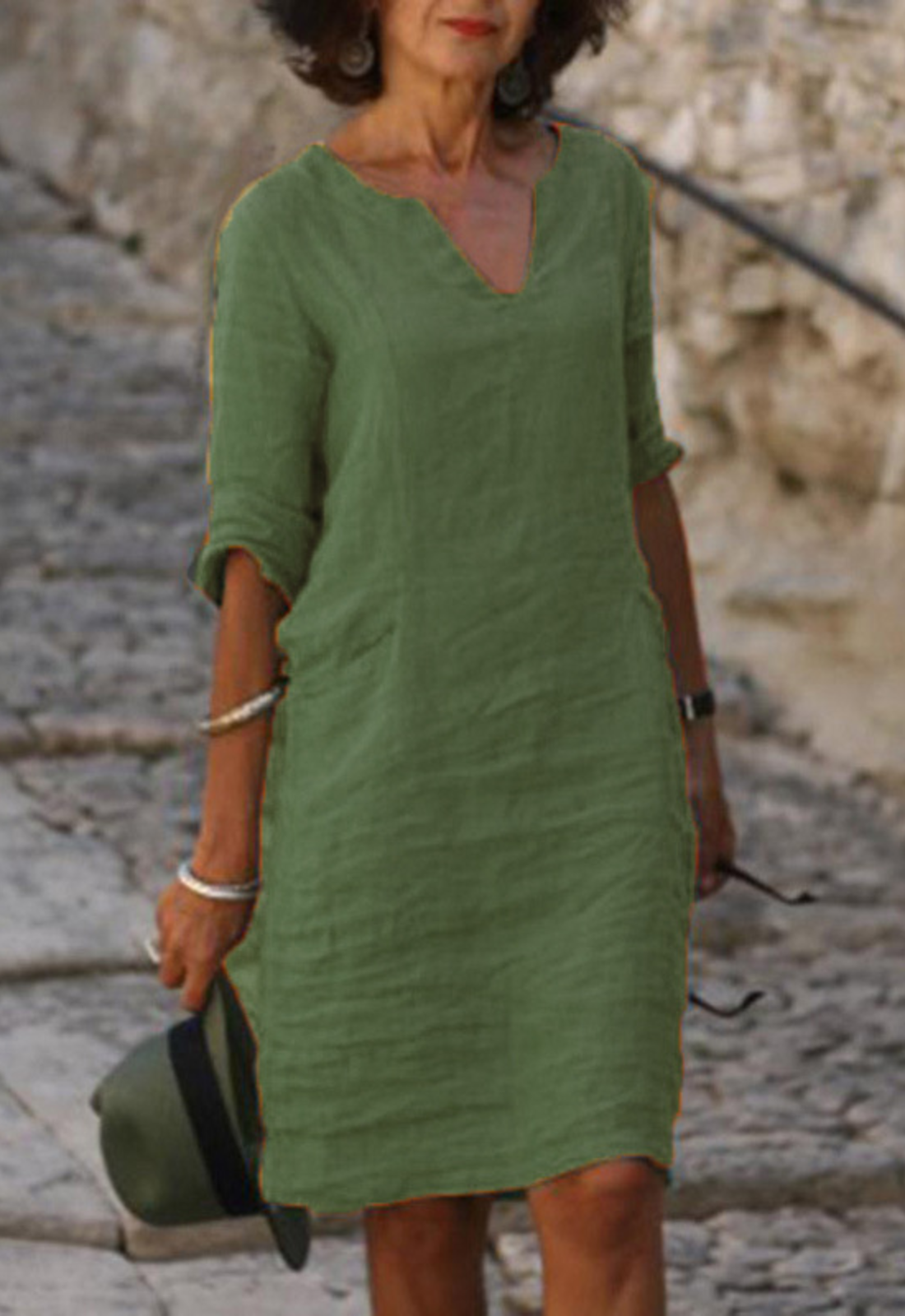 Classic flowy everyday dress for women | Elvy -8