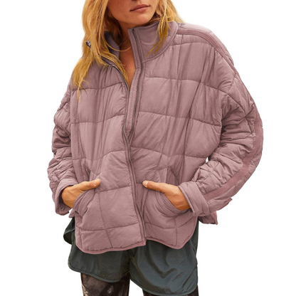 Warm lightweight quilted puffer jacket for women | APRIL -4